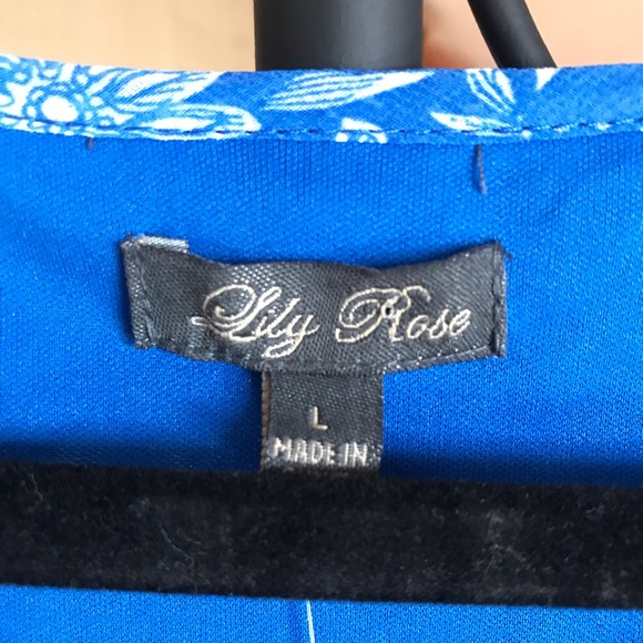 Lily Rose Blue Tassel Dress, NWT, Size L - Picture 5 of 16